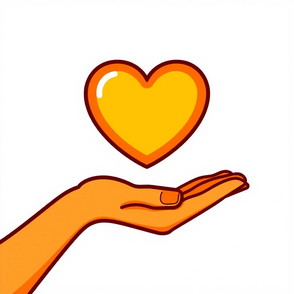 Heart icon representing customer well-being and care