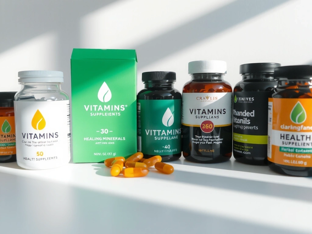 Assortment of health supplements