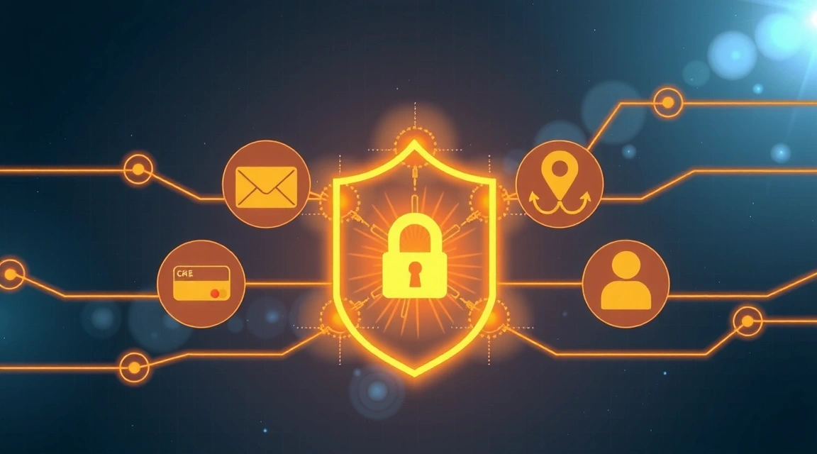 Digital privacy shield protecting personal data