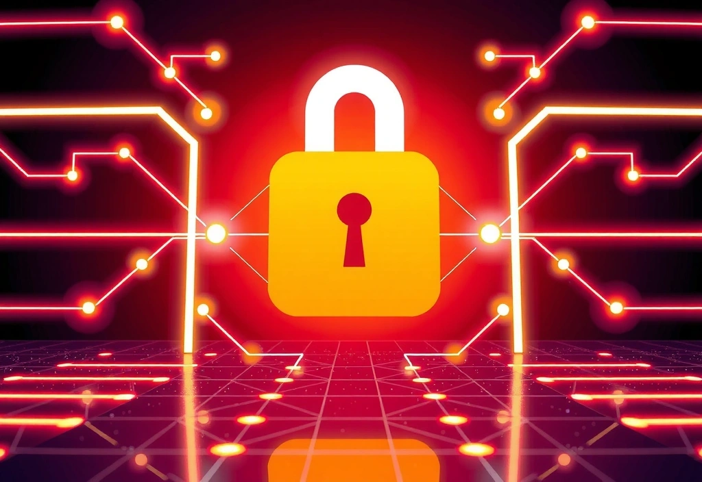 Digital security lock icon on a screen, representing data privacy and user accounts.